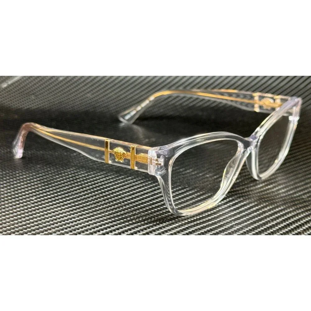 New! Versace Womens Transparent Crystal Eyeglasses - Picture 1 of 5